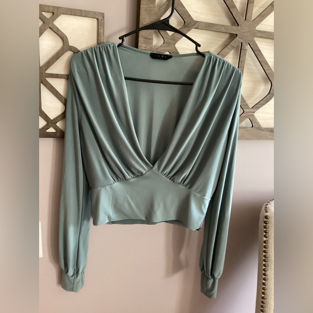 Chic Sage Green Women's Blouse